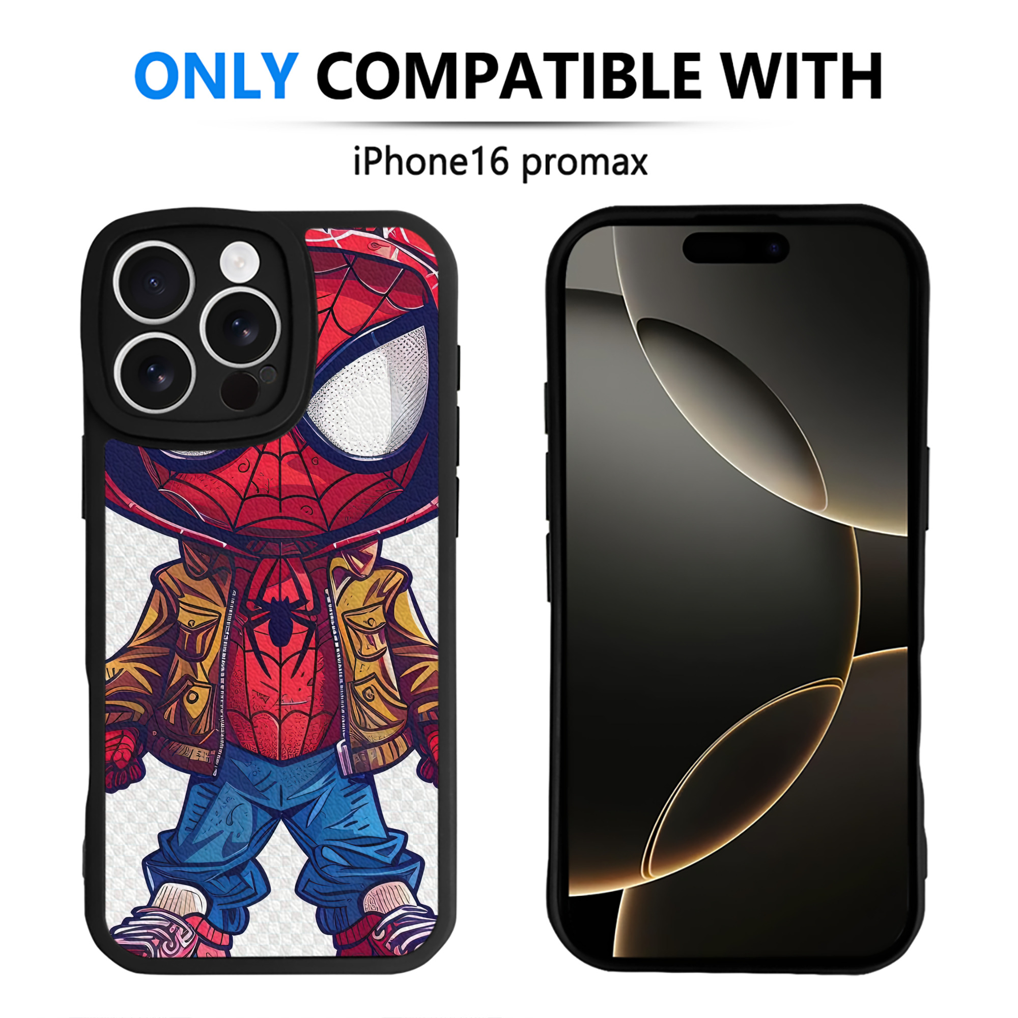 Spider Man スパイダーマン 【iPhone 16シリーズ対応】シリコンスマホケース（レザー調） 材質：シリコン